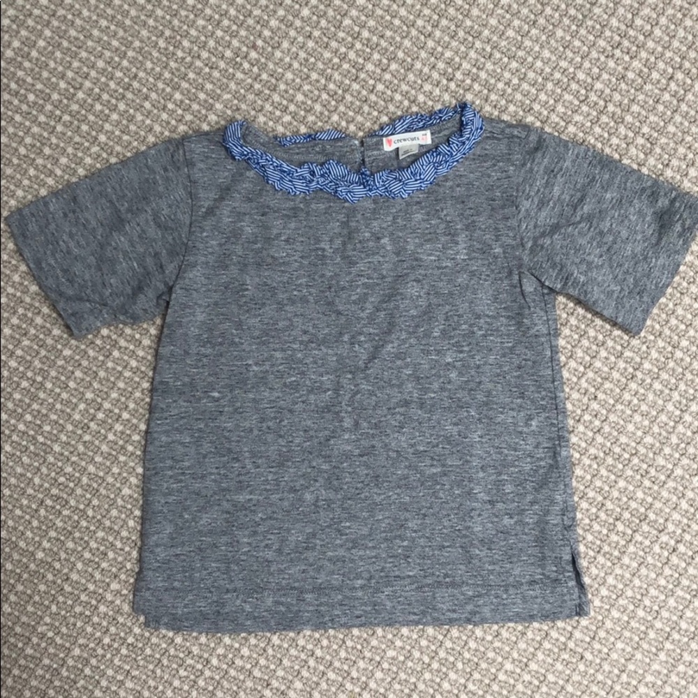 Crewcuts Girls Top in Heather Gray, Size 4-5